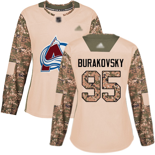 Adidas Avalanche #95 Andre Burakovsky Camo Authentic 2017 Veterans Day Women's Stitched NHL Jersey